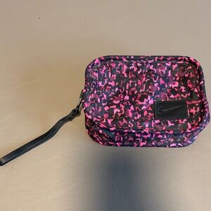 Nike Black and Pink Patterned Wristlet